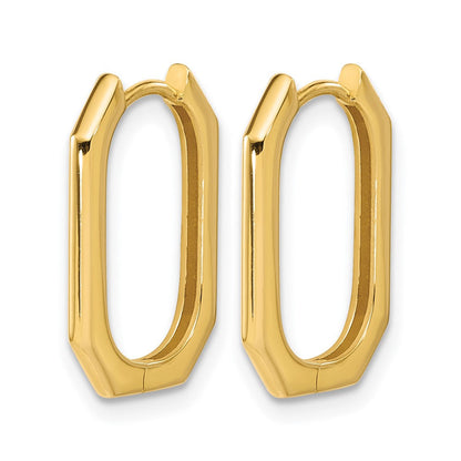 14K Gelbgold Poliert Klappbar Creolen
