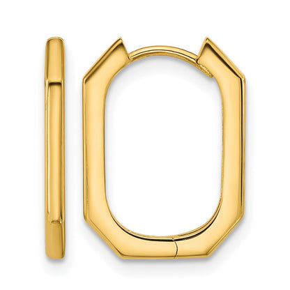 14K Gelbgold Poliert Klappbar Creolen