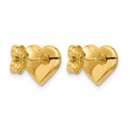 14K Gelbgold Poliert Herz Ohrstecker