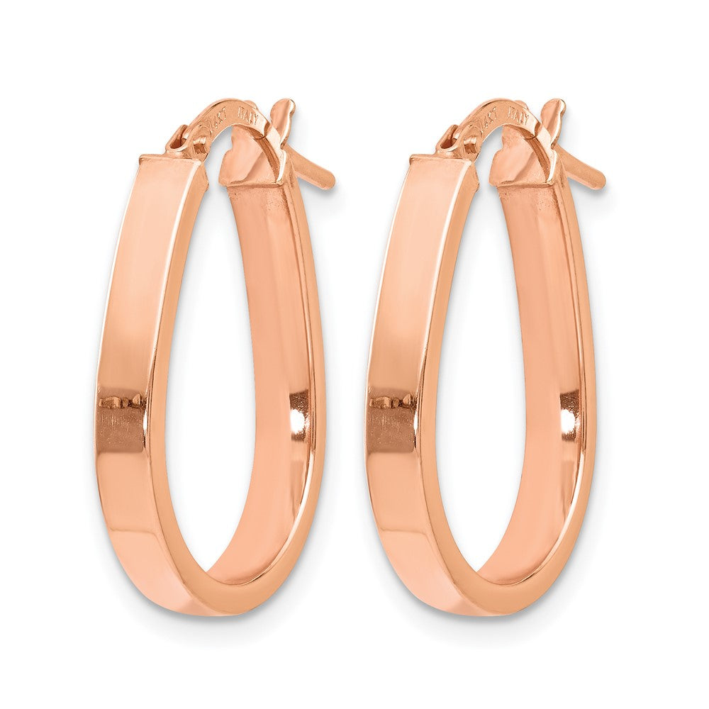 14K Gelbgold Poliert U Form Creolen