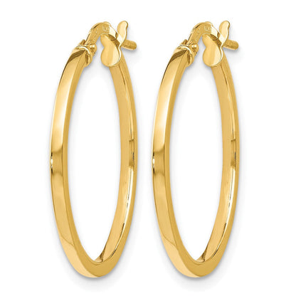 14K Gelbgold Poliert Creolen