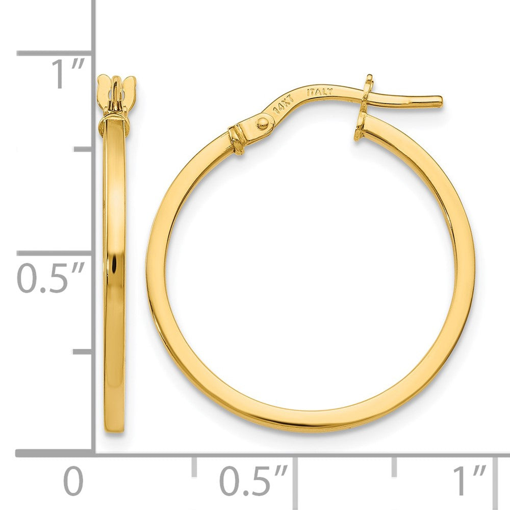 14K Gelbgold Poliert Creolen