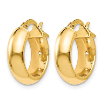 14K Gelbgold Poliert Creolen