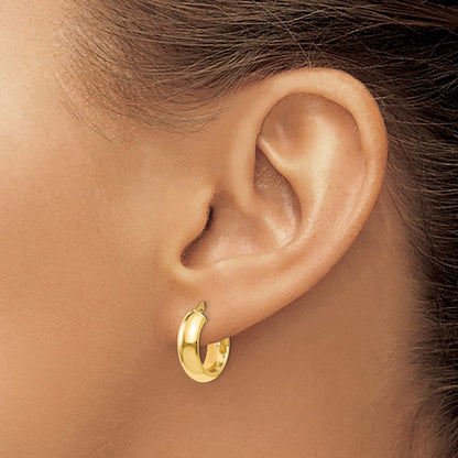 14K Gelbgold Poliert Creolen