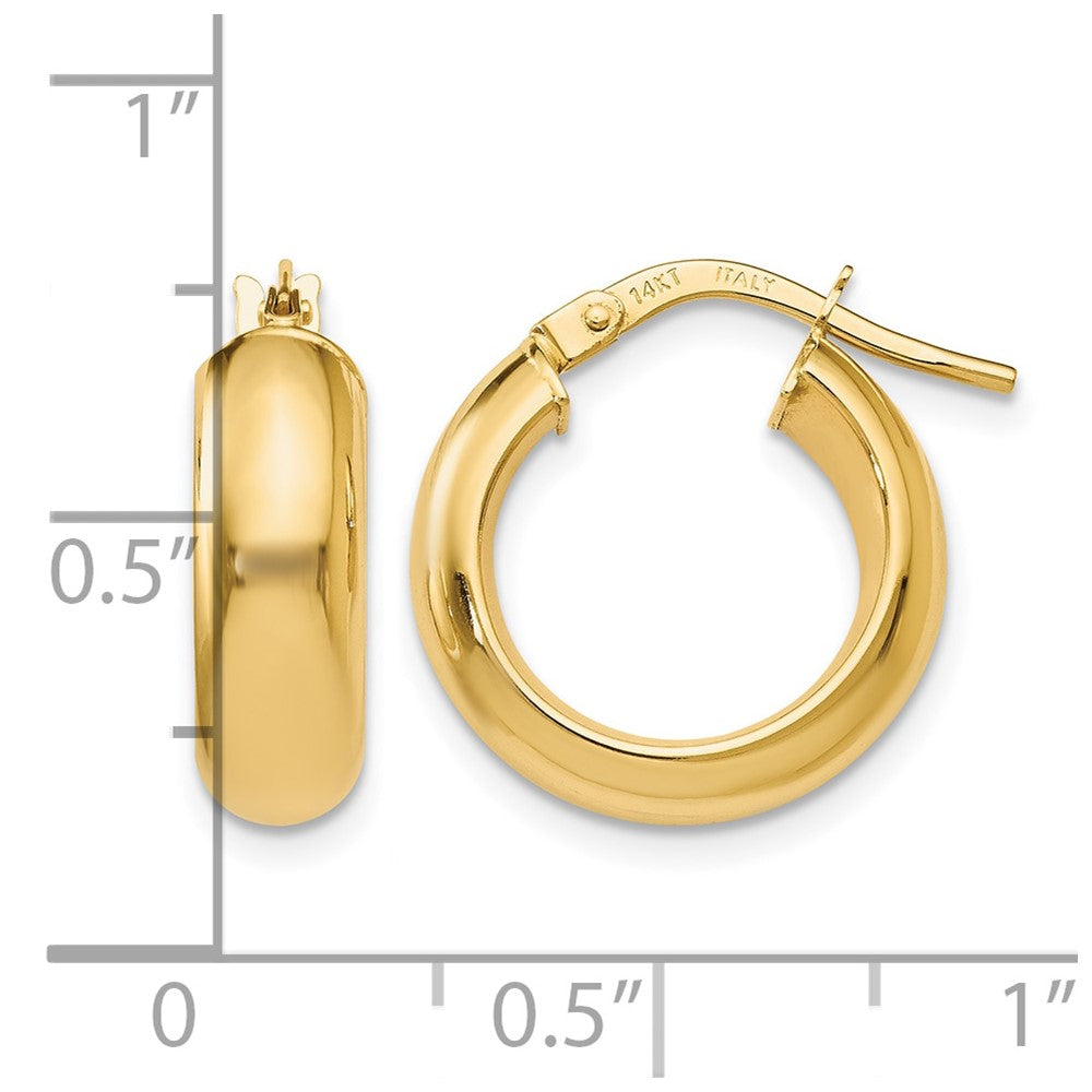 14K Gelbgold Poliert Creolen
