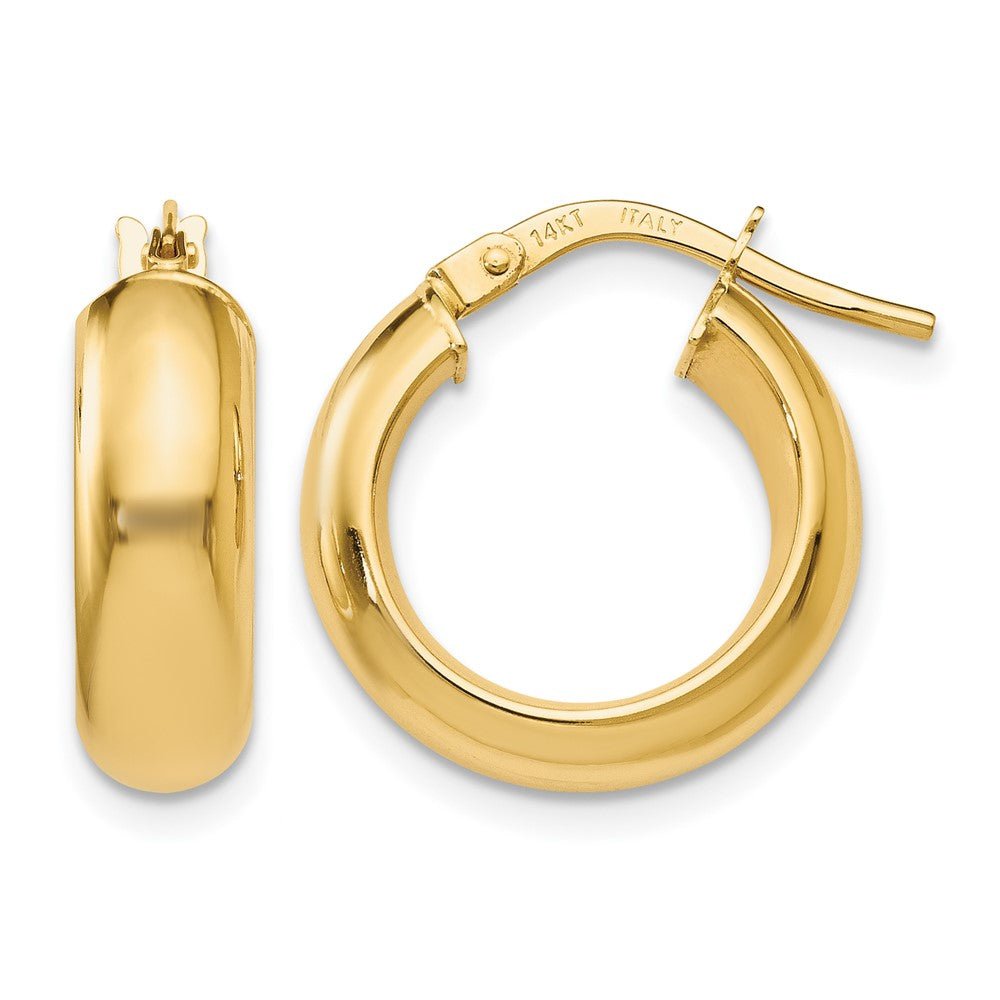 14K Gelbgold Poliert Creolen