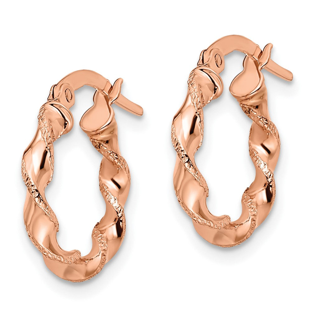 14K Roségold Gedreht Creolen