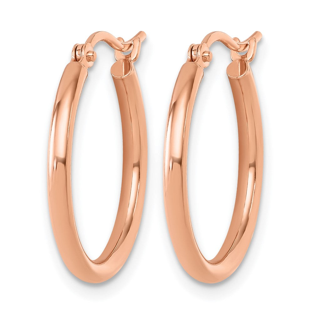 14K Roségold 2x20mm Poliert Creolen
