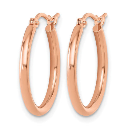 14K Roségold 2x20mm Poliert Creolen
