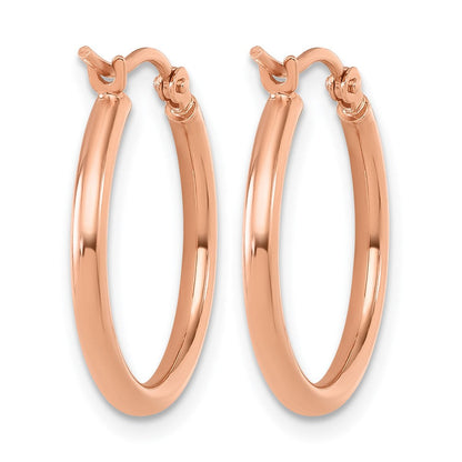 14K Roségold 2x20mm Poliert Creolen