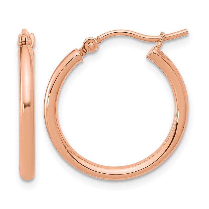 14K Roségold 2x20mm Poliert Creolen