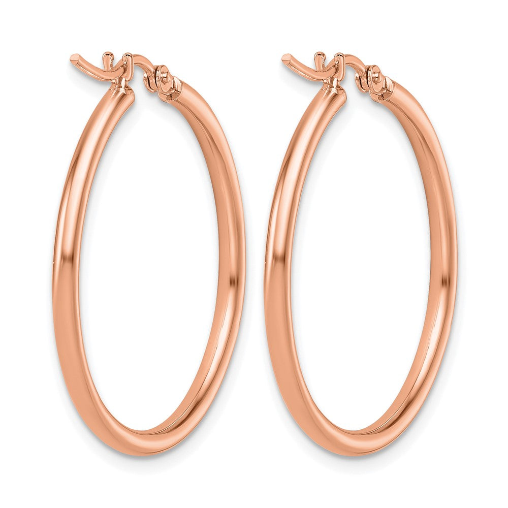 14K Roségold 2x30mm Poliert Creolen