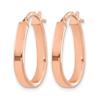 14K Roségold Poliert U-shape Creolen