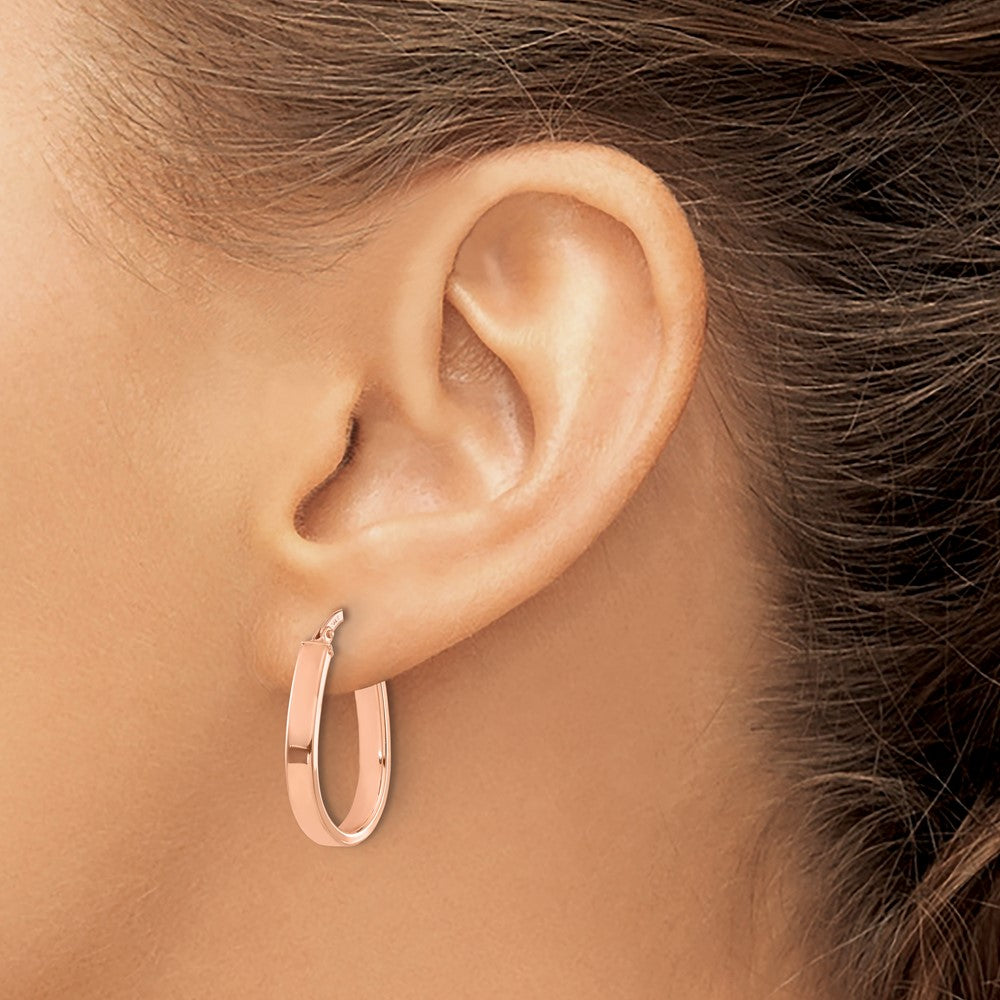 14K Roségold Poliert U-shape Creolen