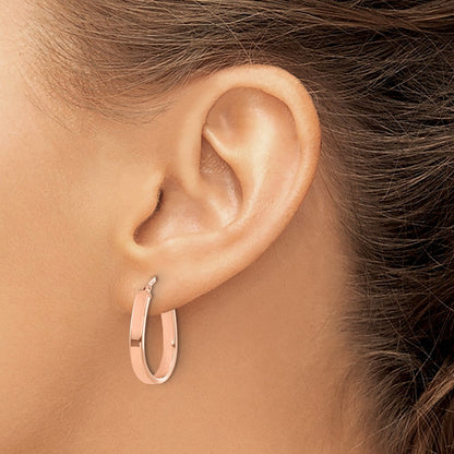 14K Roségold Poliert U-shape Creolen