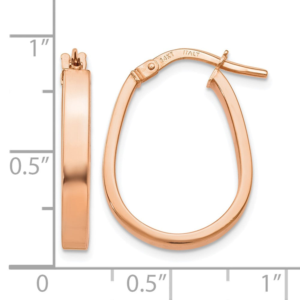 14K Roségold Poliert U-shape Creolen