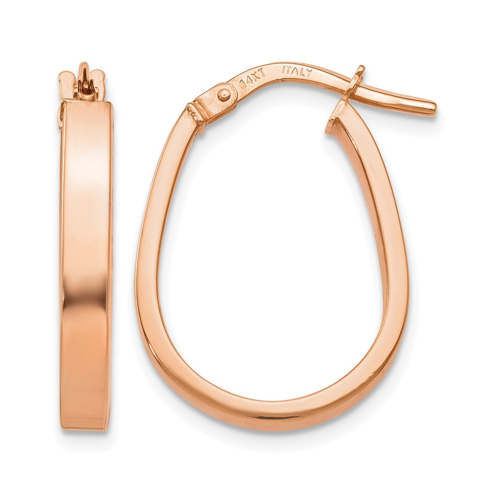 14K Roségold Poliert U-shape Creolen