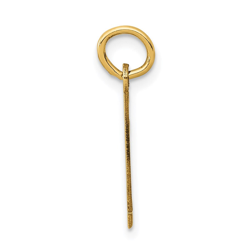 14K Gelbgold Klein Länglich Zahl 1 Charm