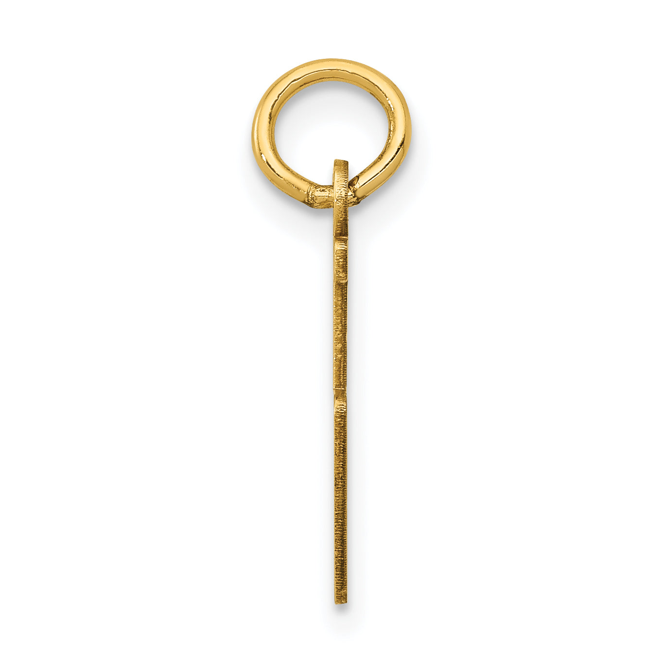 14K Gelbgold Klein Länglich Zahl 5 Charm