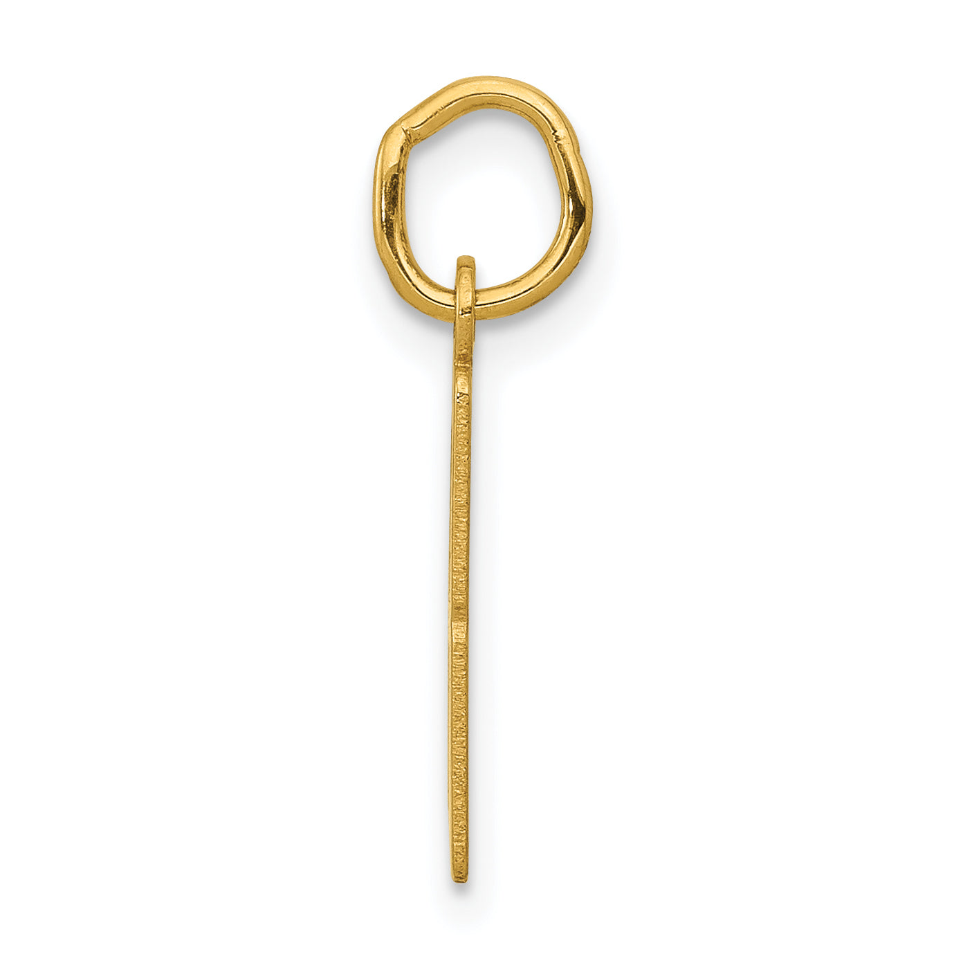 14K Gelbgold Klein Länglich Zahl 8 Charm