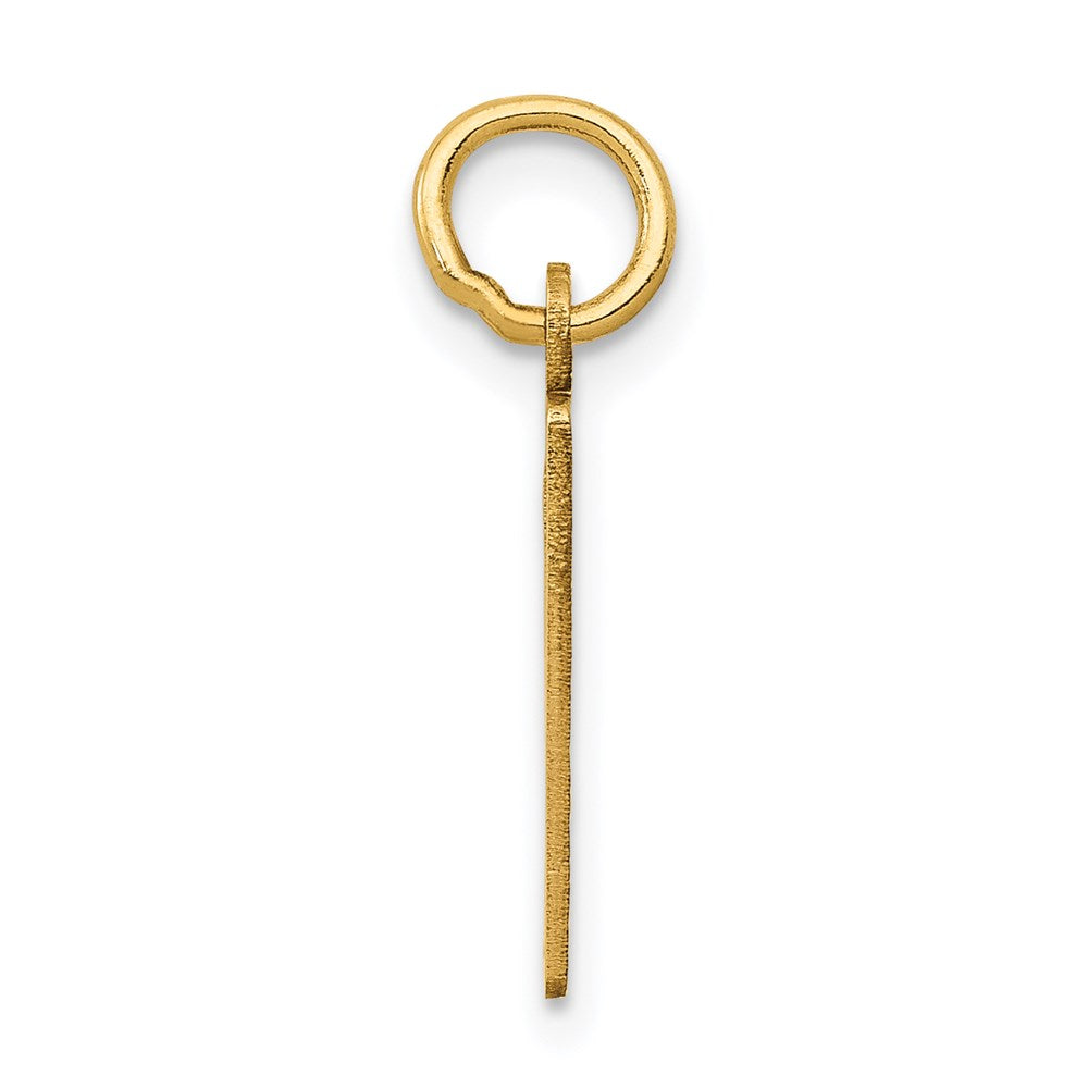 14K Gelbgold Klein Länglich Zahl 9 Charm