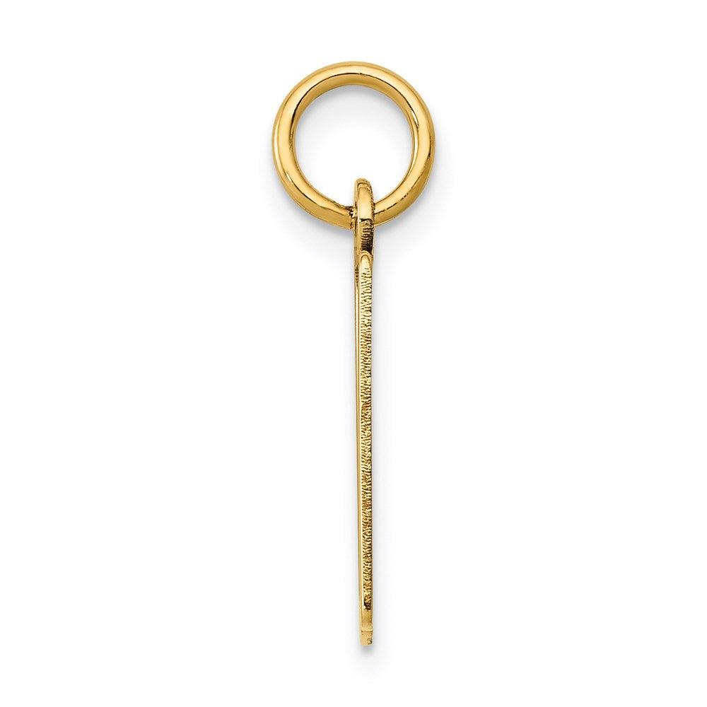 14K Gelbgold Klein Länglich Zahl 10 Charm