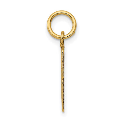 14K Gelbgold Klein Länglich Zahl 13 Charm