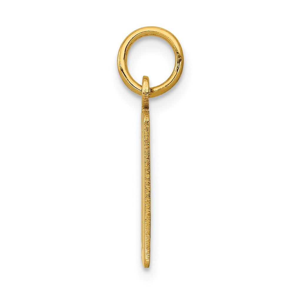 14K Gelbgold Klein Länglich Zahl 20 Charm