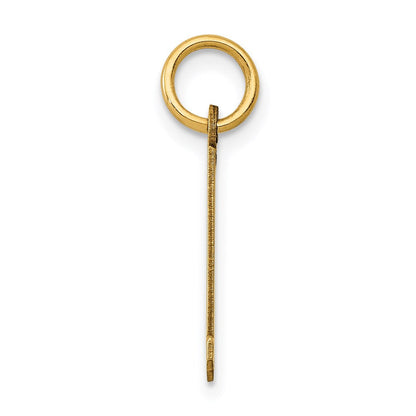 14K Gelbgold Klein Länglich Zahl 21 Charm
