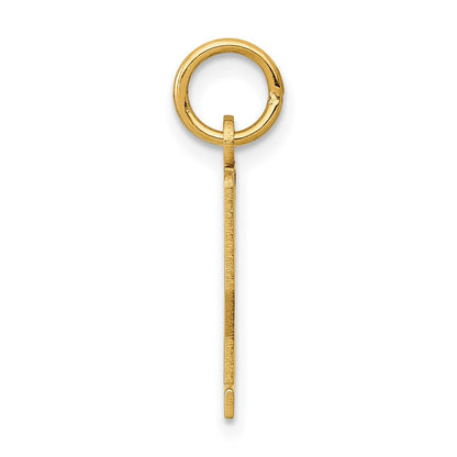 14K Gelbgold Klein Länglich Zahl 22 Charm
