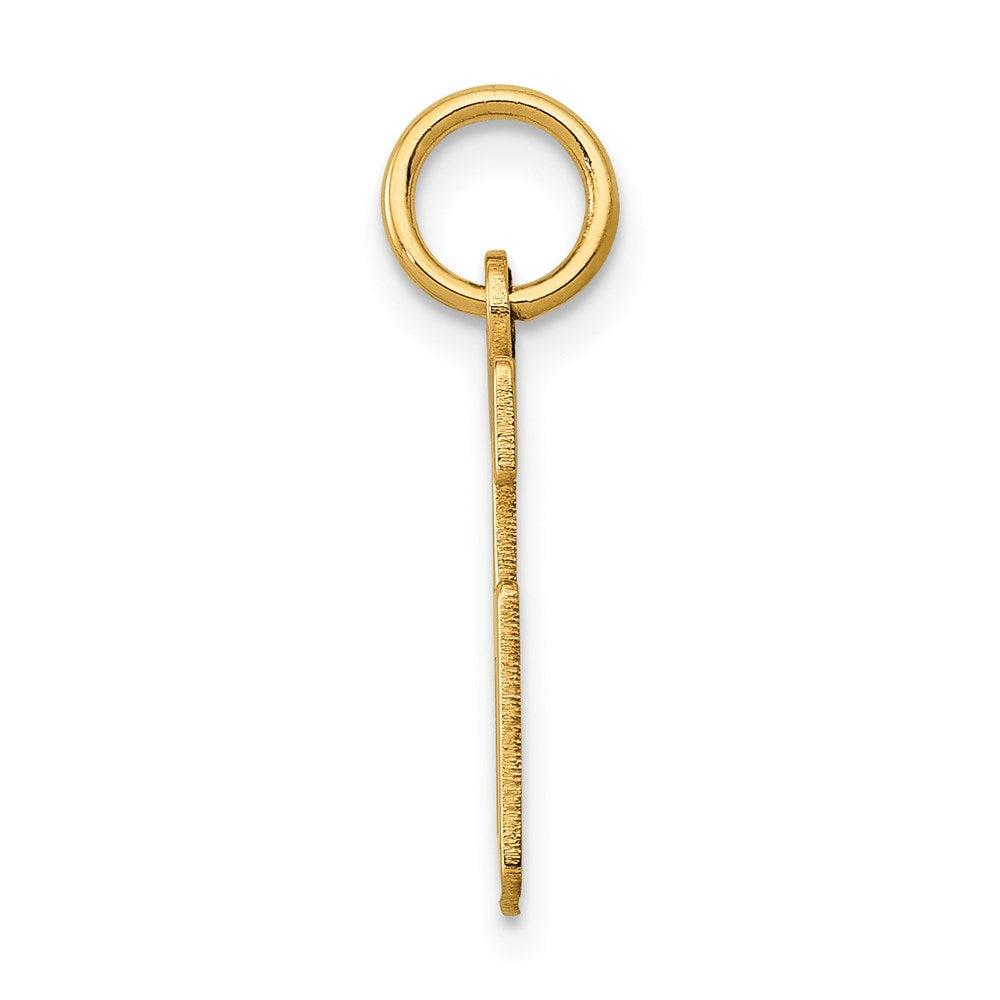 14K Gelbgold Klein Länglich Zahl 26 Charm