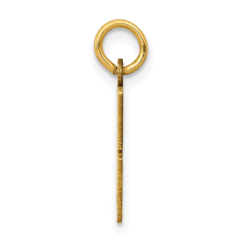 14K Gelbgold Klein Länglich Zahl 28 Charm