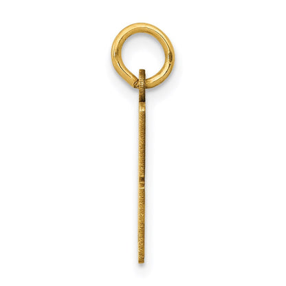 14K Gelbgold Klein Länglich Zahl 28 Charm