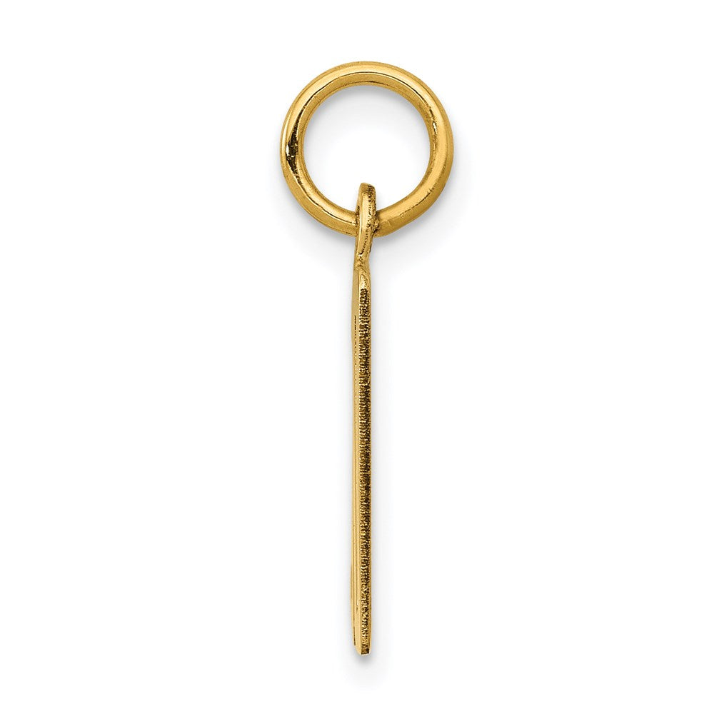 14K Gelbgold Klein Länglich Zahl 30 Charm