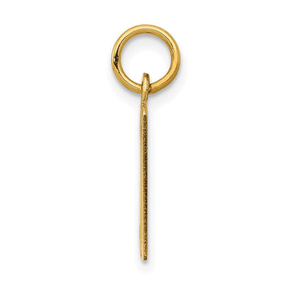 14K Gelbgold Klein Länglich Zahl 30 Charm