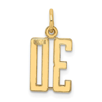 14K Gelbgold Klein Länglich Zahl 30 Charm