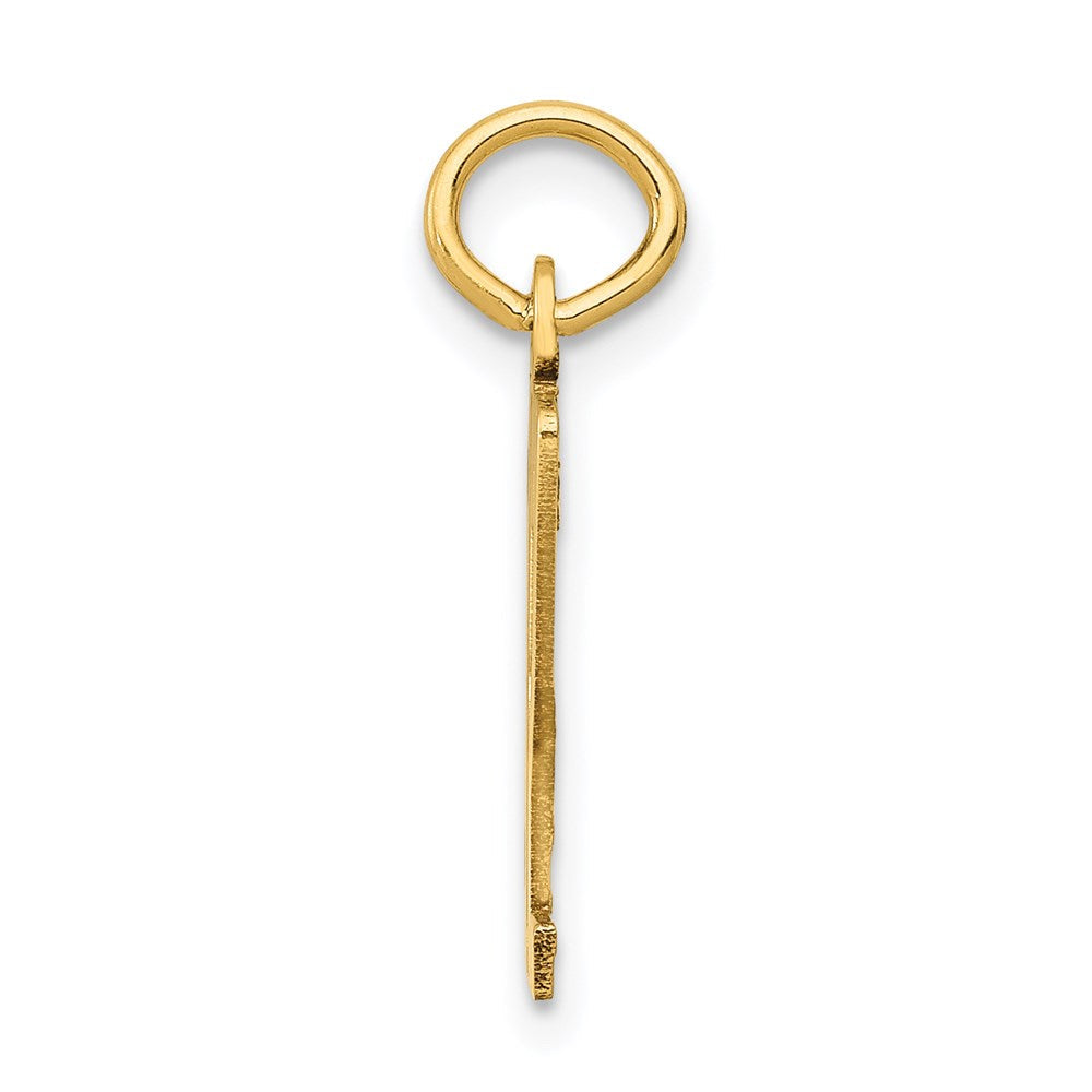 14K Gelbgold Klein Länglich Zahl 32 Charm