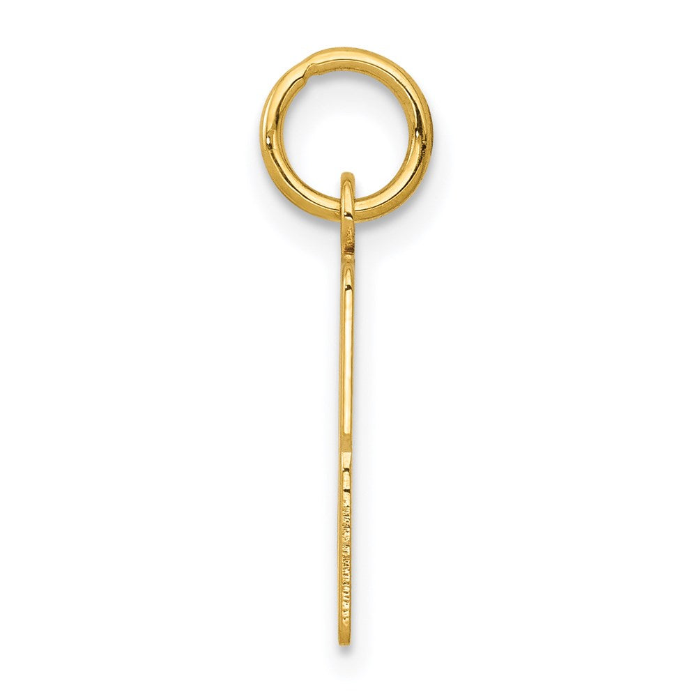 14K Gelbgold Klein Länglich Zahl 33 Charm