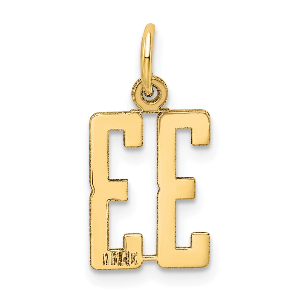 14K Gelbgold Klein Länglich Zahl 33 Charm