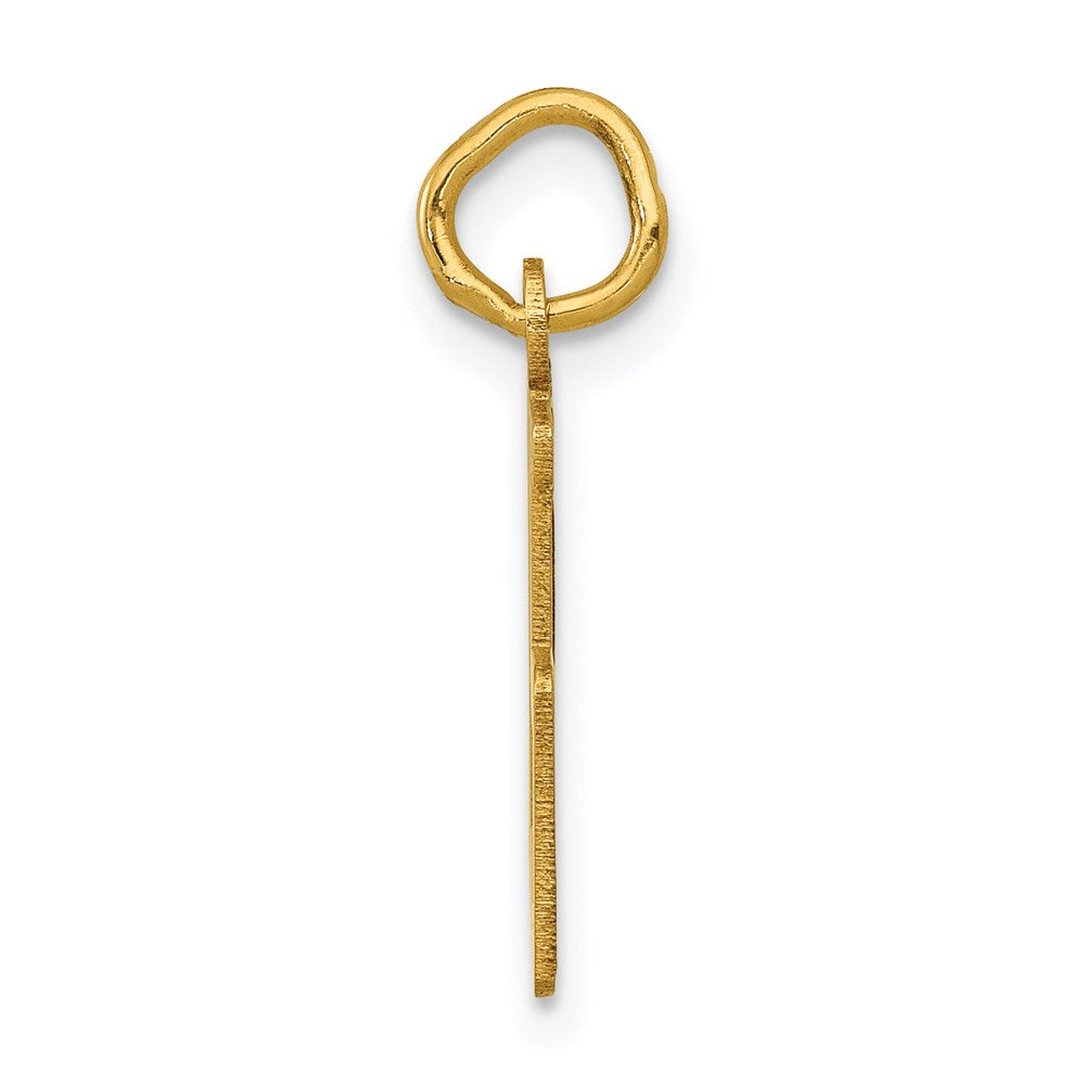 14K Gelbgold Klein Länglich Zahl 35 Charm