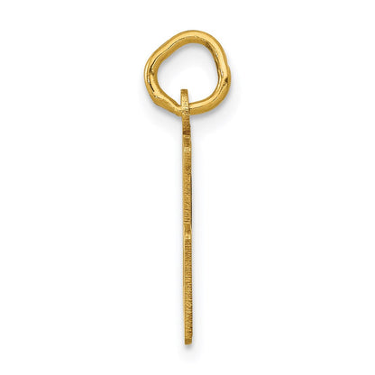 14K Gelbgold Klein Länglich Zahl 35 Charm