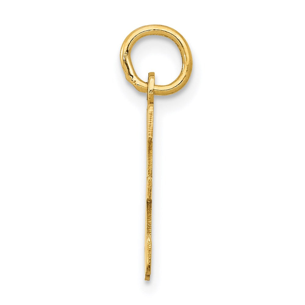14K Gelbgold Klein Länglich Zahl 36 Charm