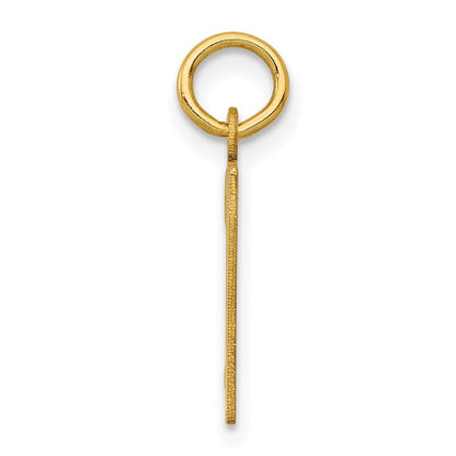 14K Gelbgold Klein Länglich Zahl 37 Charm