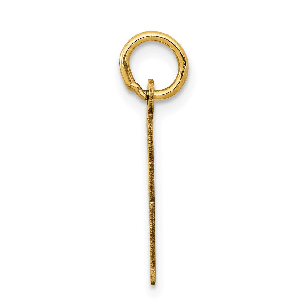14K Gelbgold Klein Länglich Zahl 38 Charm