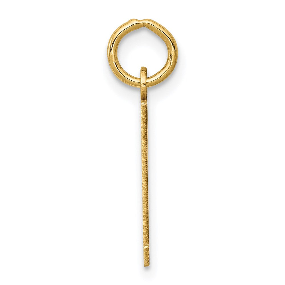 14K Gelbgold Klein Länglich Zahl 41 Charm