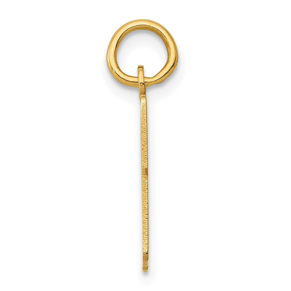 14K Gelbgold Klein Länglich Zahl 43 Charm