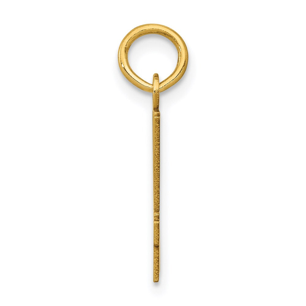 14K Gelbgold Klein Länglich Zahl 44 Charm