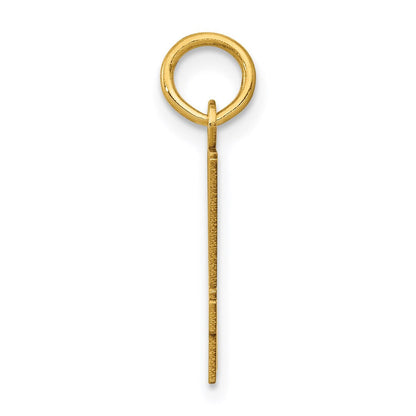 14K Gelbgold Klein Länglich Zahl 44 Charm
