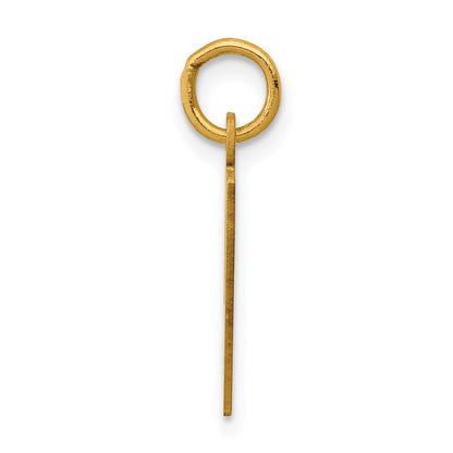 14K Gelbgold Klein Länglich Zahl 47 Charm