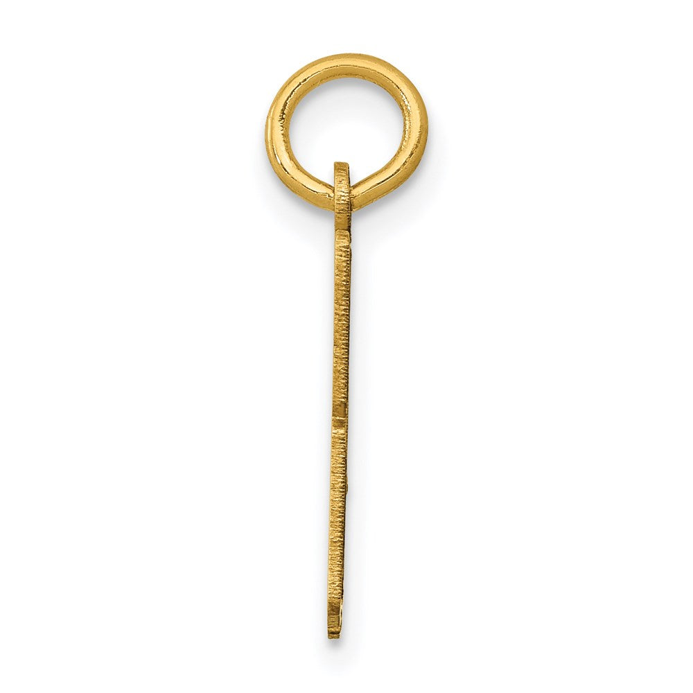 14K Gelbgold Klein Länglich Zahl 48 Charm